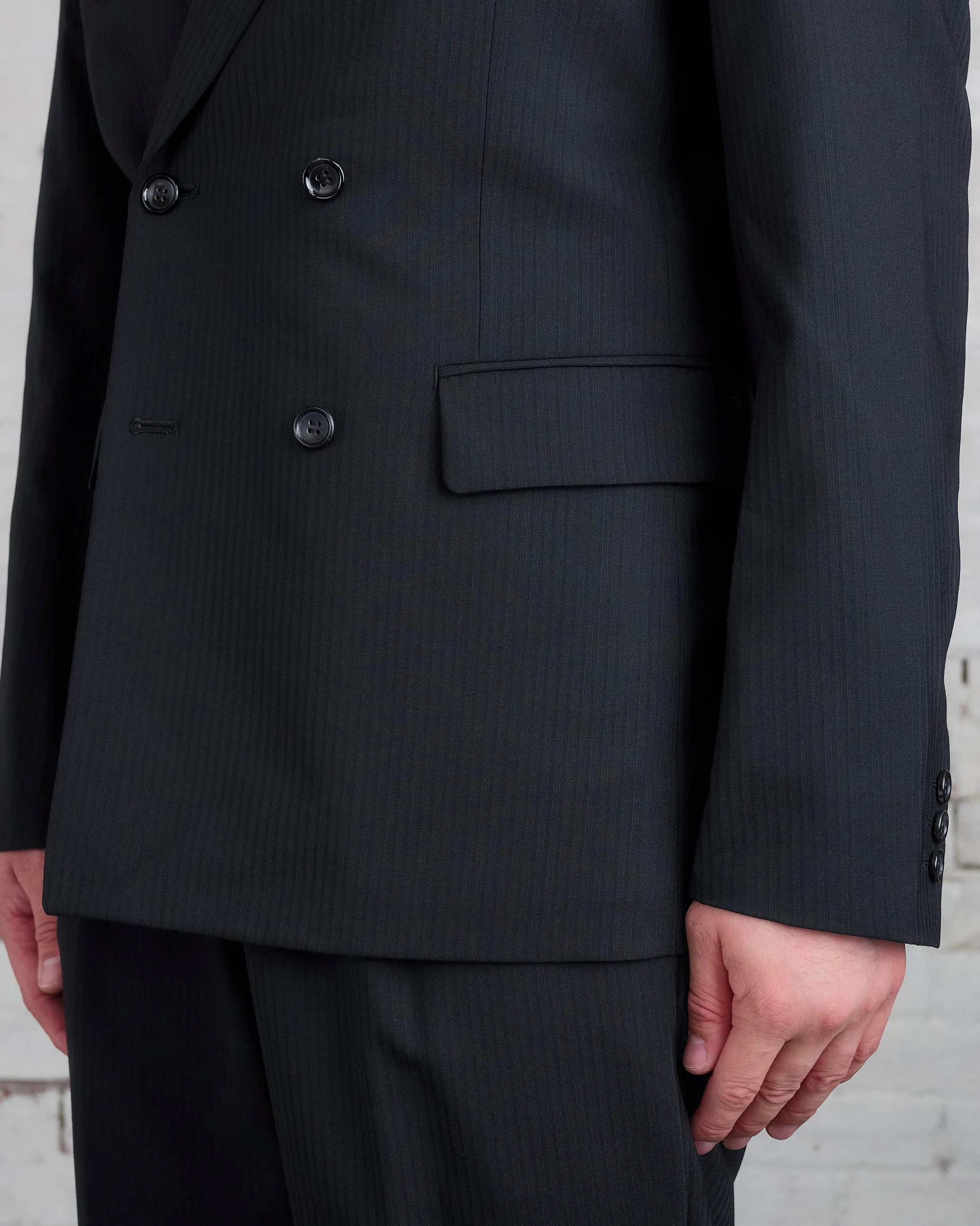 COMME des GARÇONS HOMME Plus DB Modular Flap Blazer Black