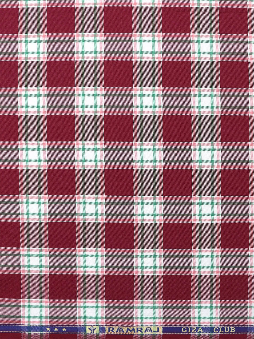Cotton Purple & White Checked Shirt Fabric Cascade