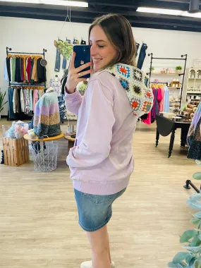Crochet Ash Wash Hoodie
