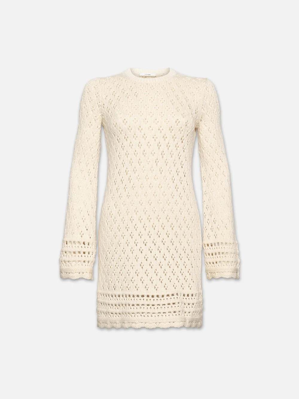 Crochet Shift Dress -- Ecru