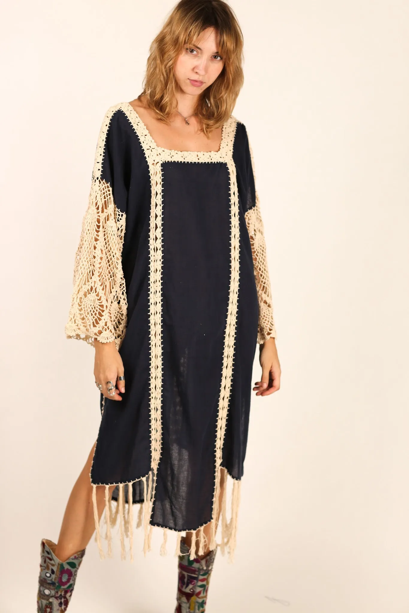CROCHET SLEEVES KAFTAN HANNELI