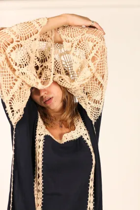 CROCHET SLEEVES KAFTAN HANNELI