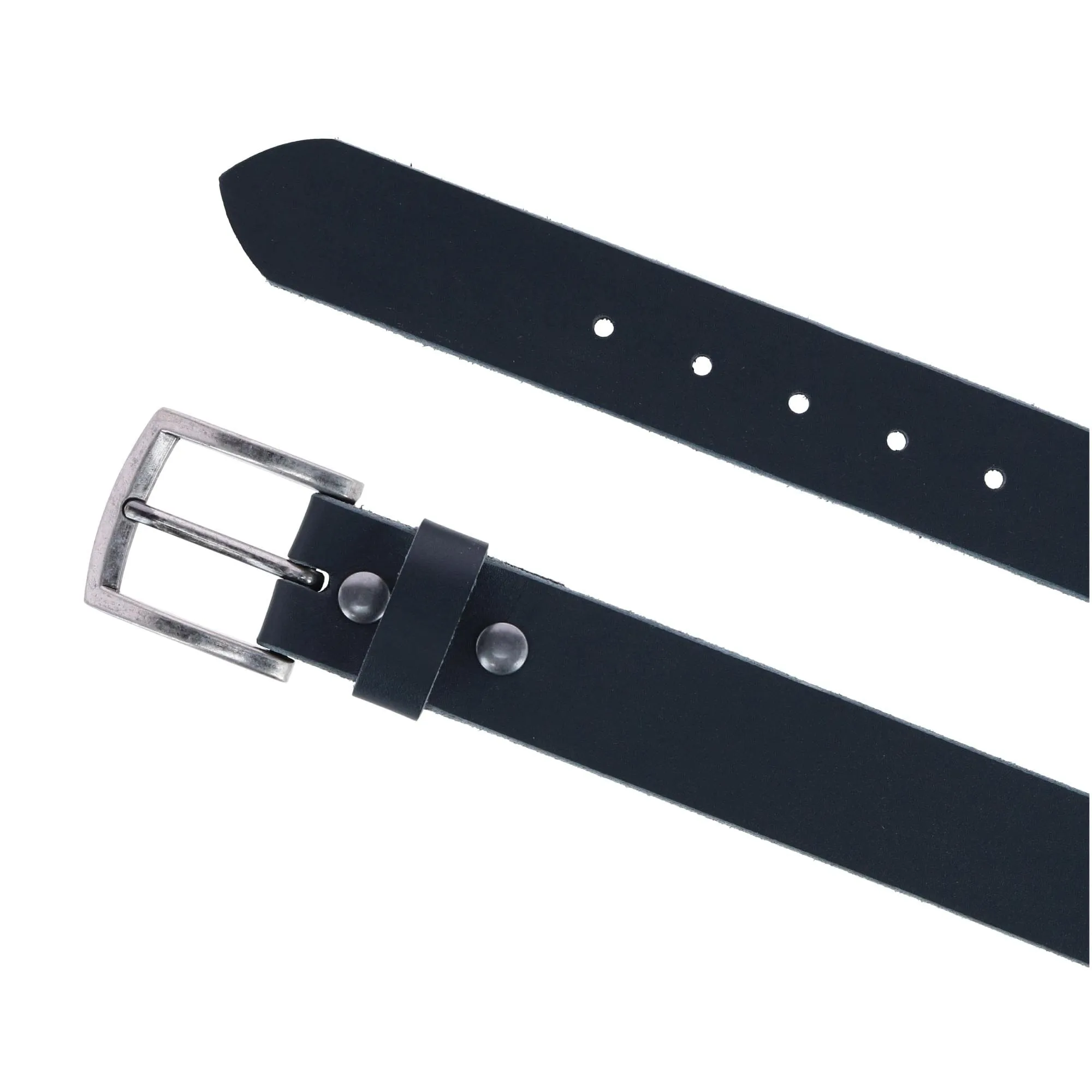 CTM® Men's Big & Tall Bridle Belt with Removable Buckle