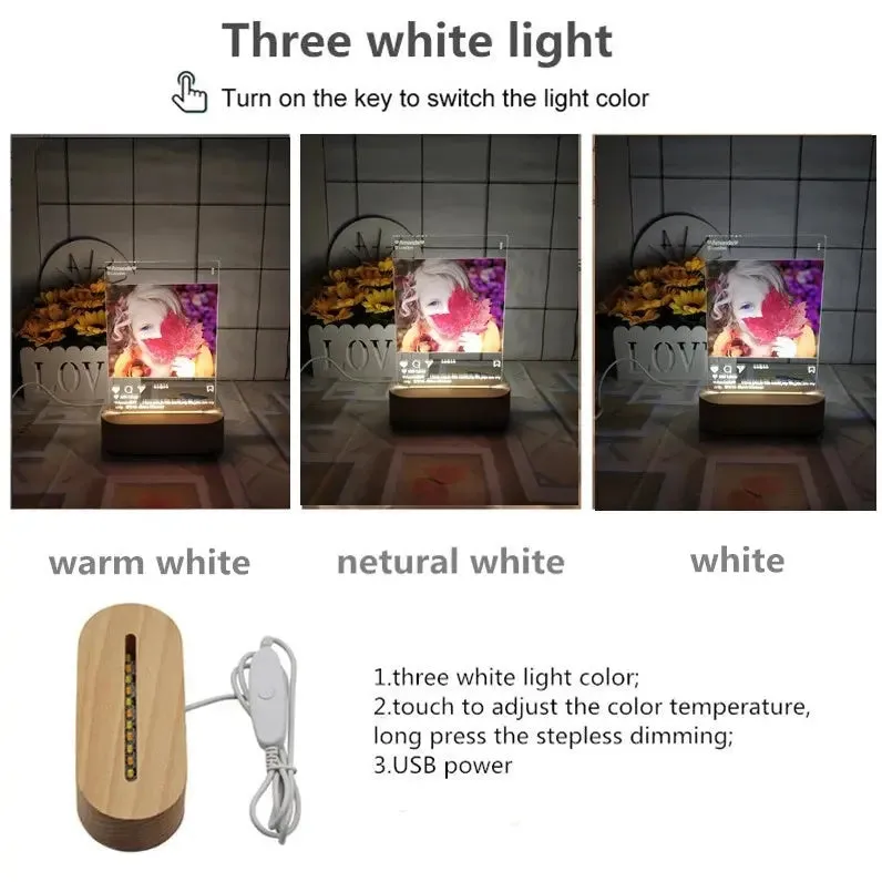 Custom Dimmable 3D Note Night Light