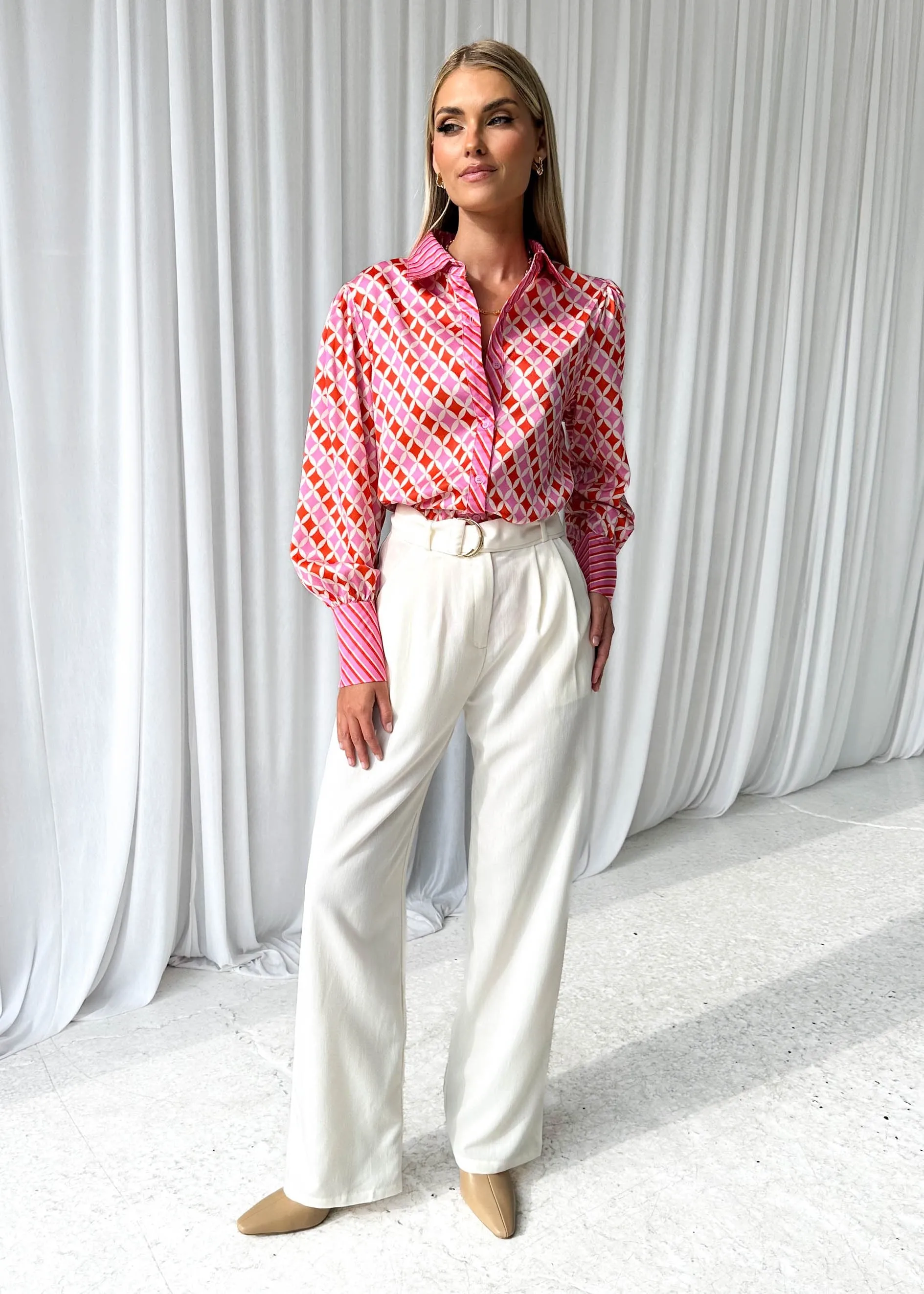 Daphney Shirt - Pink Tile