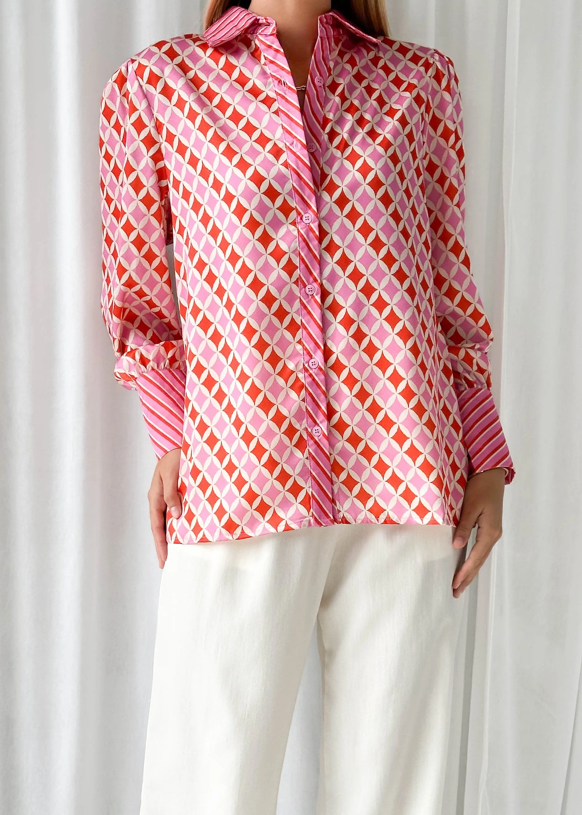 Daphney Shirt - Pink Tile