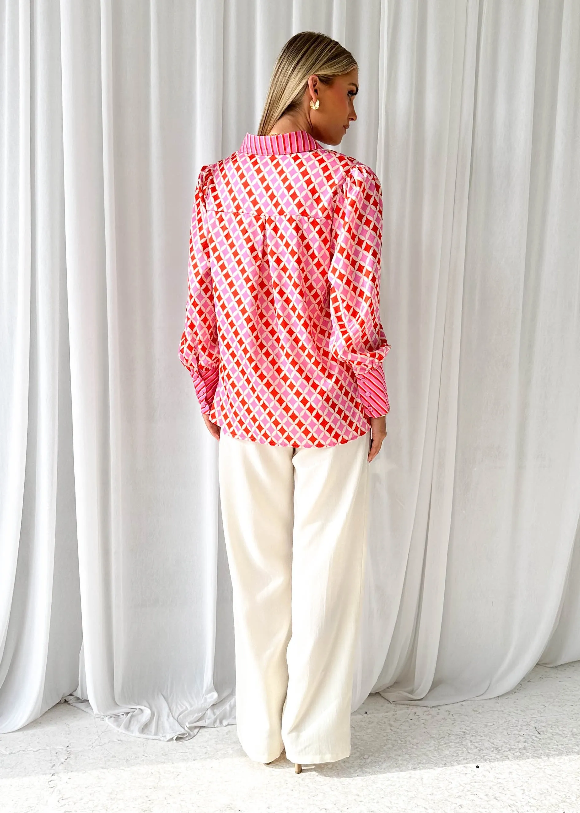 Daphney Shirt - Pink Tile