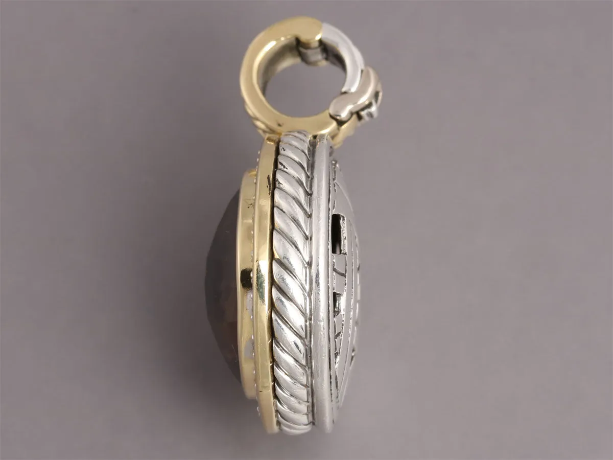 David Yurman Smoky Topaz and Diamond Enhancer