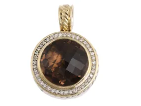 David Yurman Smoky Topaz and Diamond Enhancer