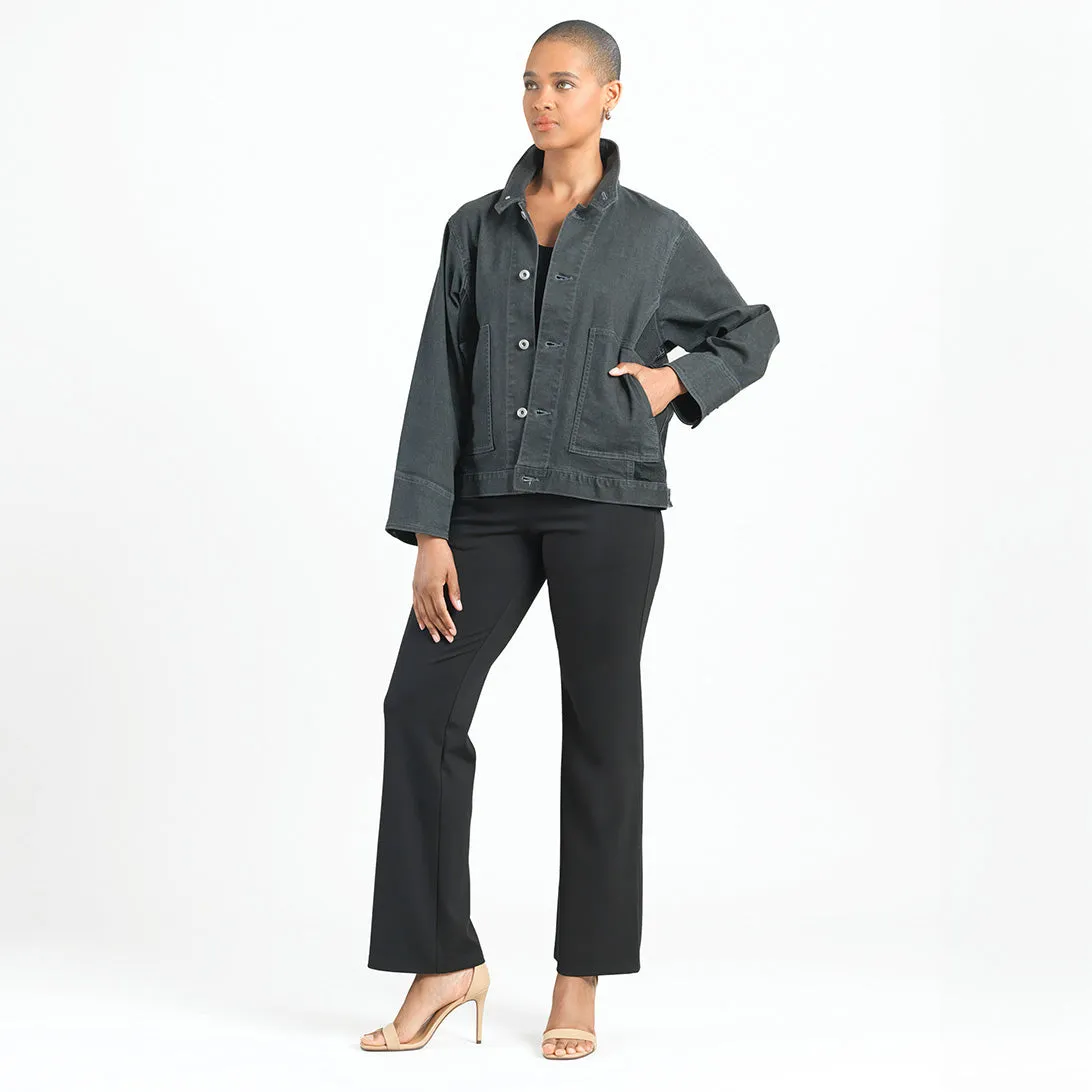 Denim Stretch - Button Closure Pocket Jacket - Black - Limited Edition!