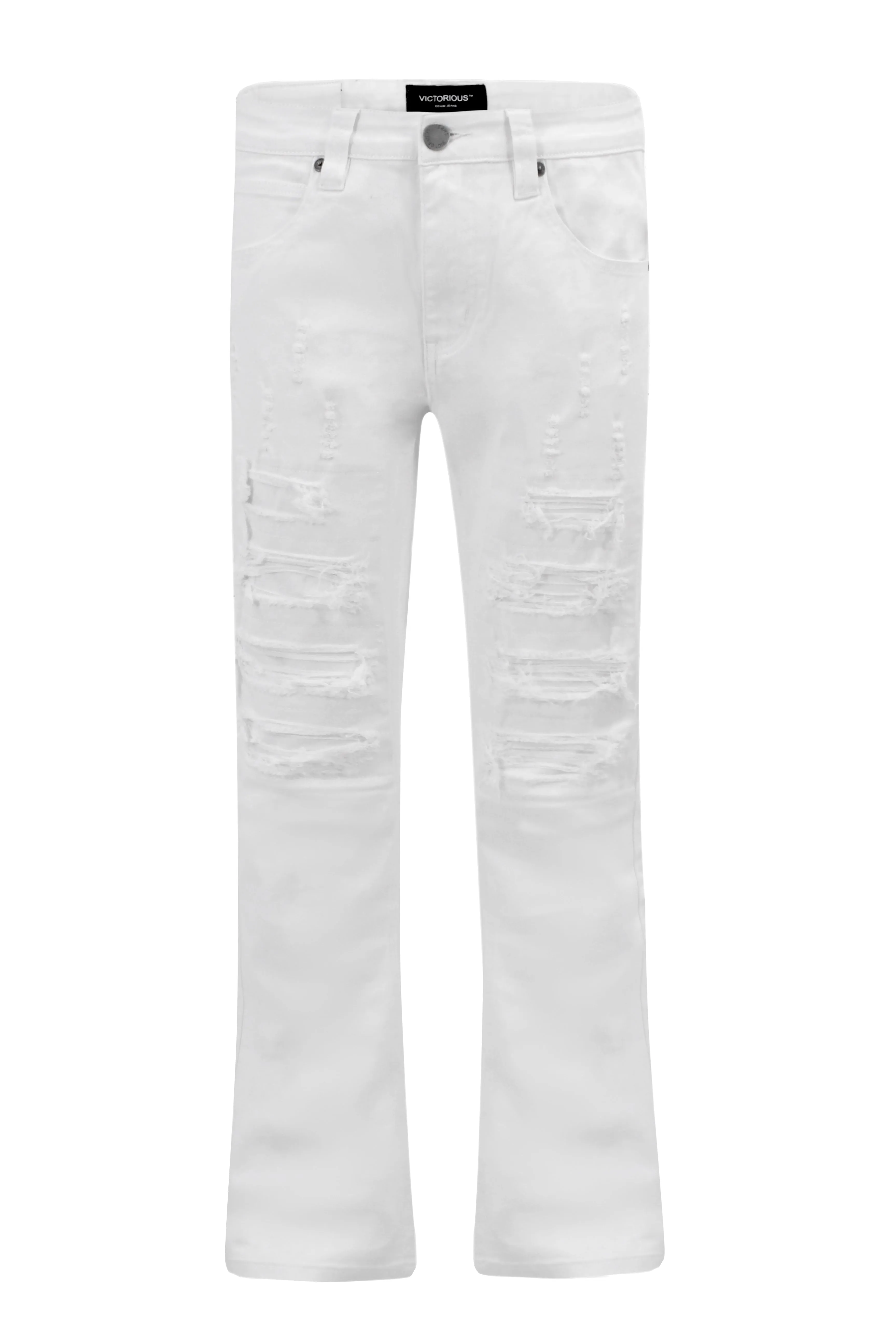 DL1512 Bootcut Rip & Repair Colored Jeans