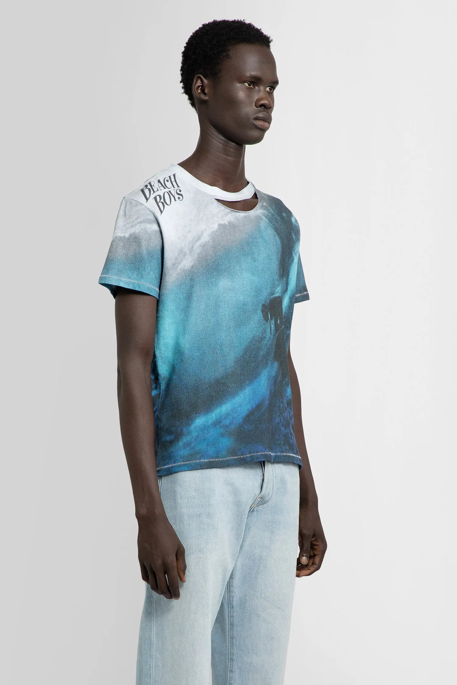 ERL MAN BLUE T-SHIRTS & TANK TOPS