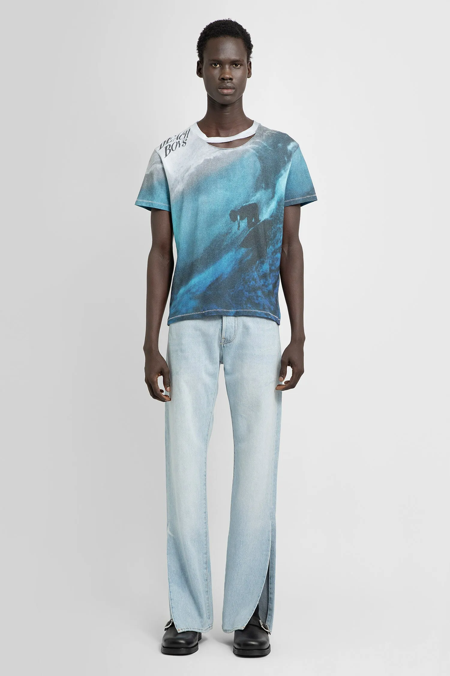 ERL MAN BLUE T-SHIRTS & TANK TOPS