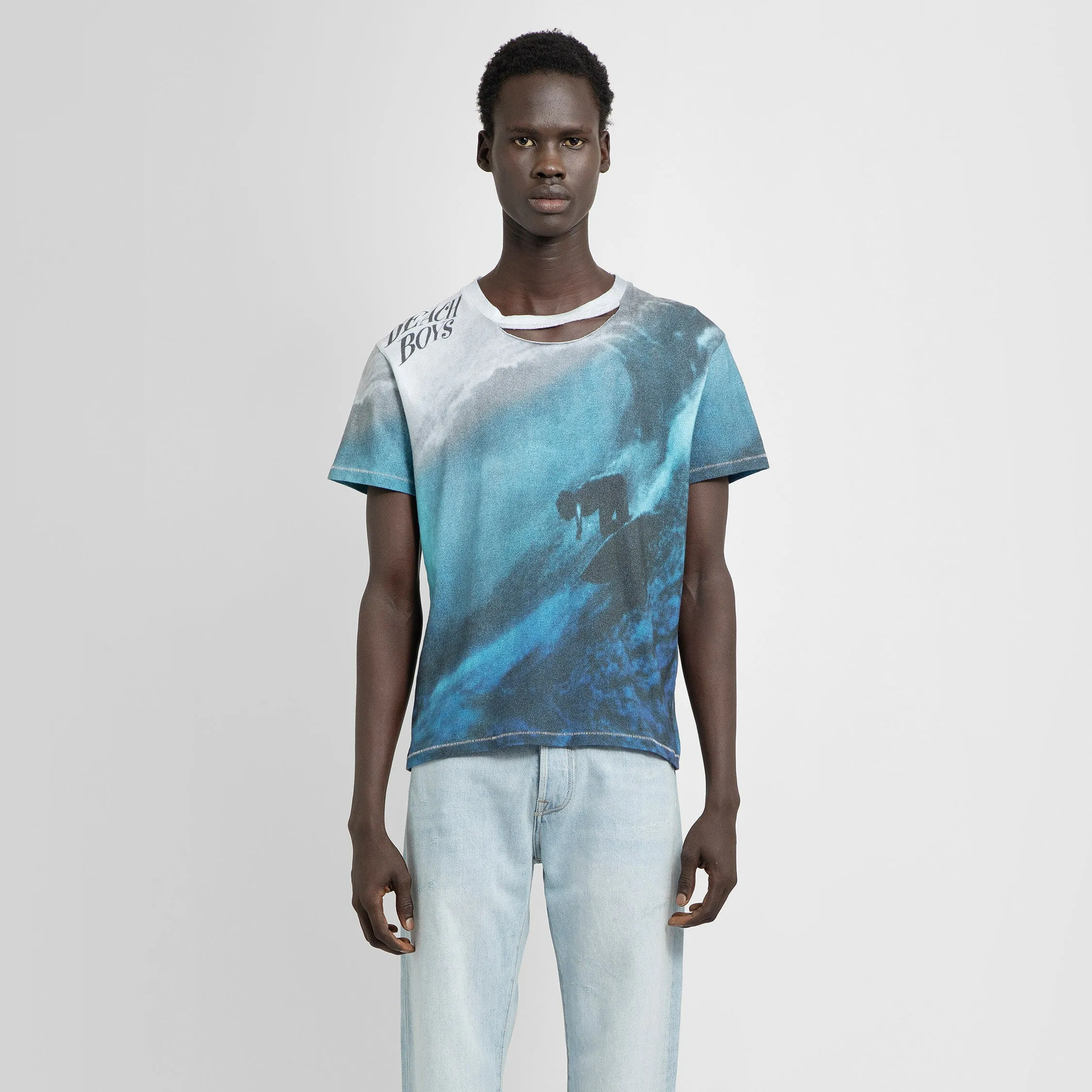 ERL MAN BLUE T-SHIRTS & TANK TOPS
