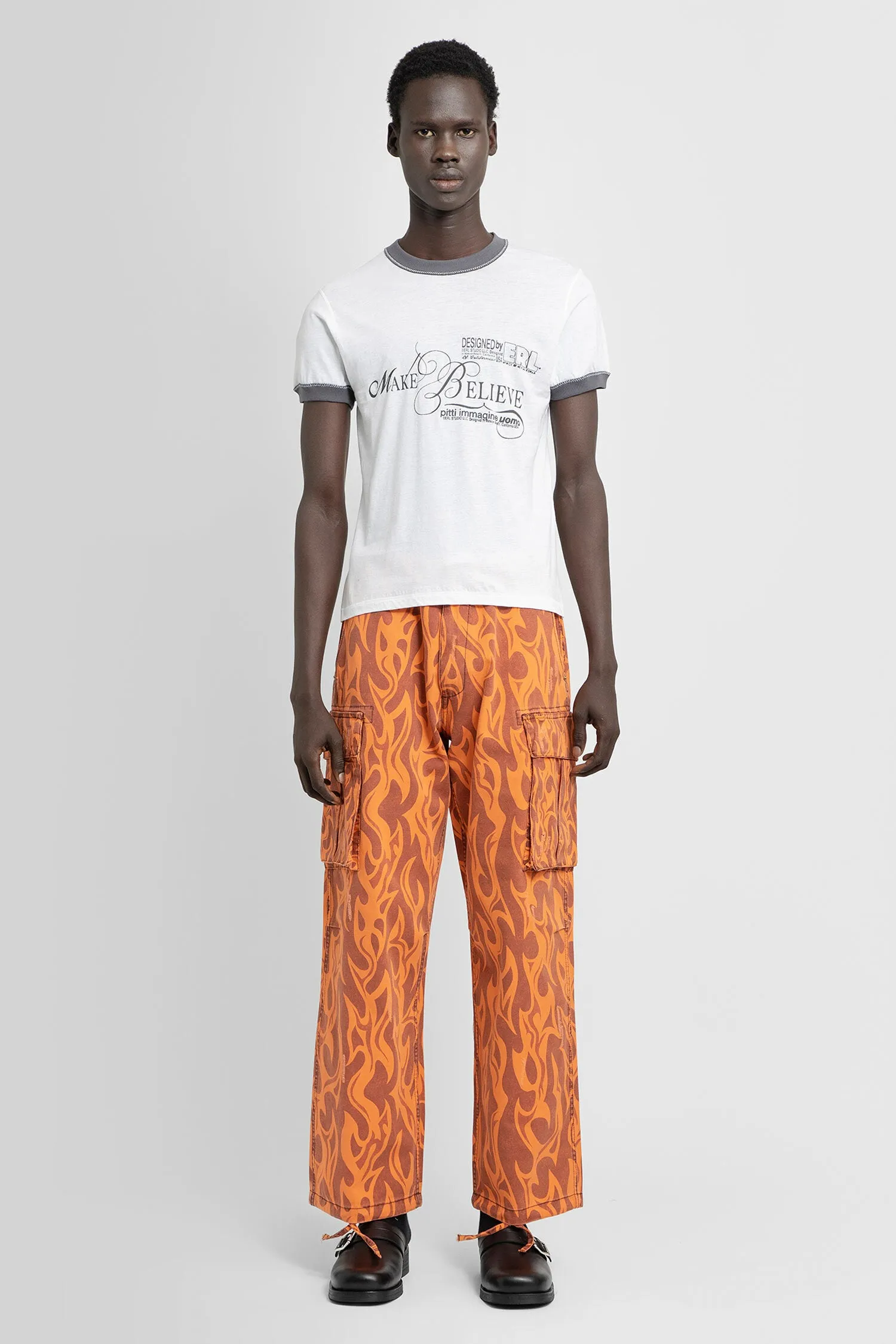 ERL MAN WHITE T-SHIRTS & TANK TOPS