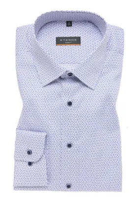 Eterna Solis Lilac Patterned Shirt Purple