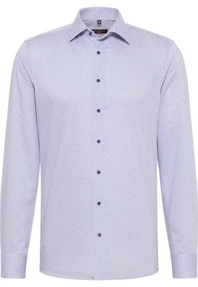 Eterna Solis Lilac Patterned Shirt Purple