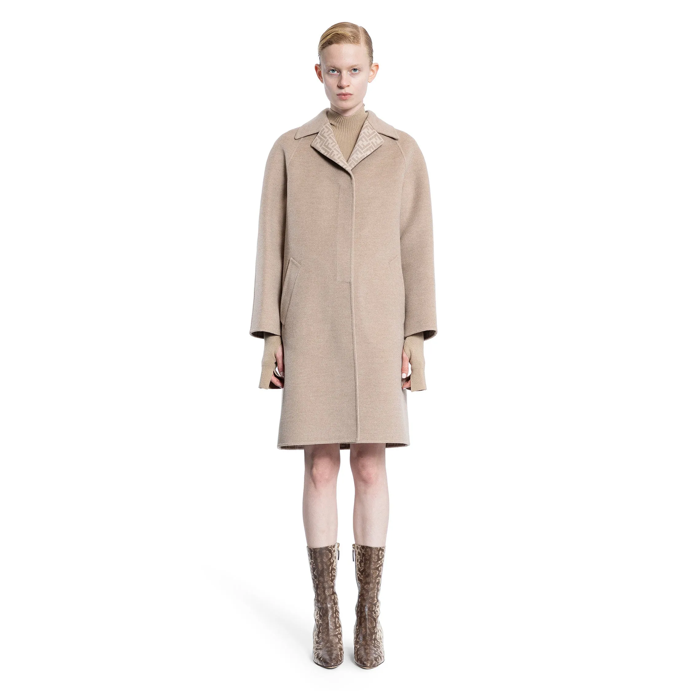 FENDI WOMAN BEIGE COATS