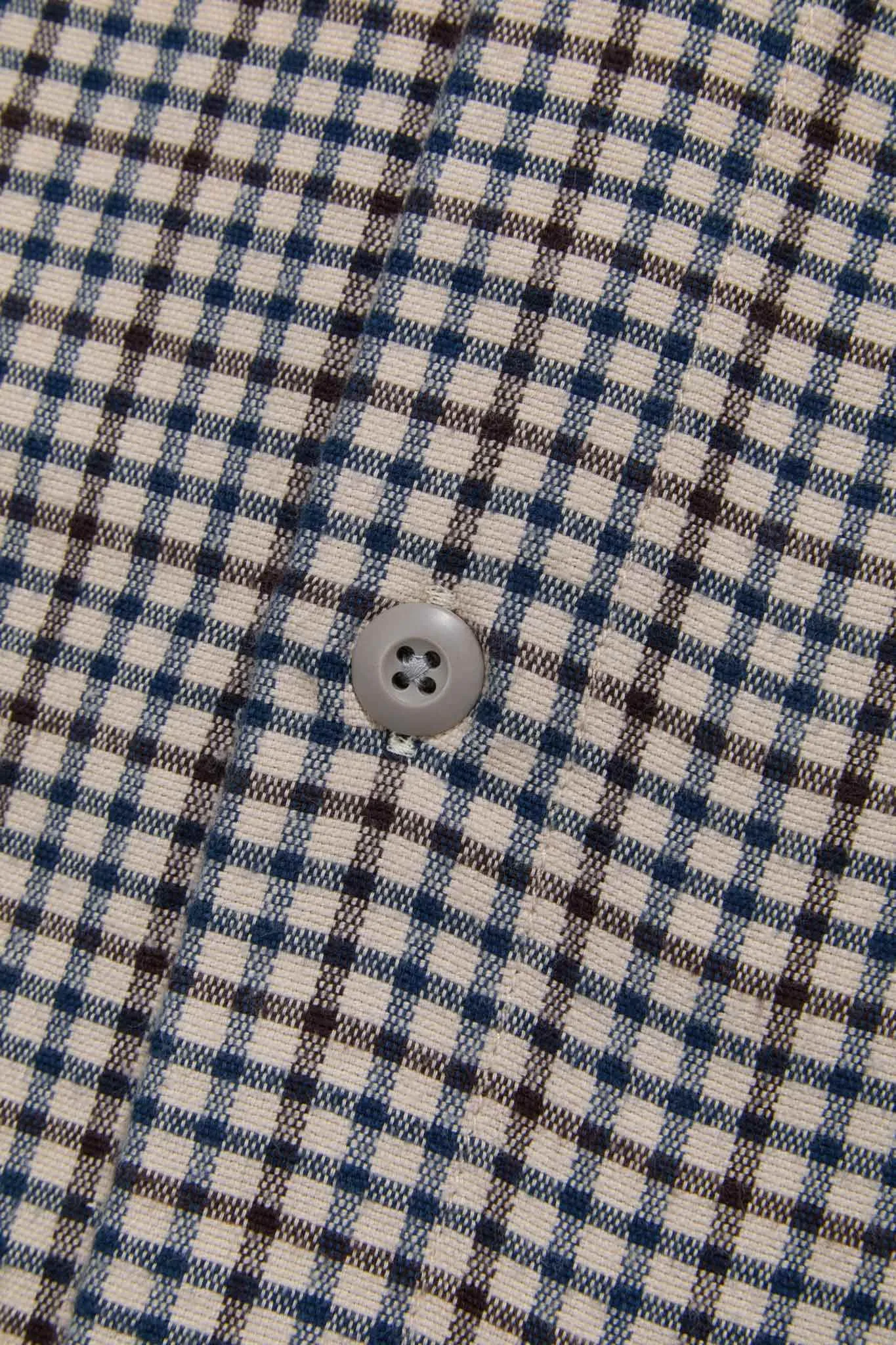 Flat Hem Workshirt - Beige Check
