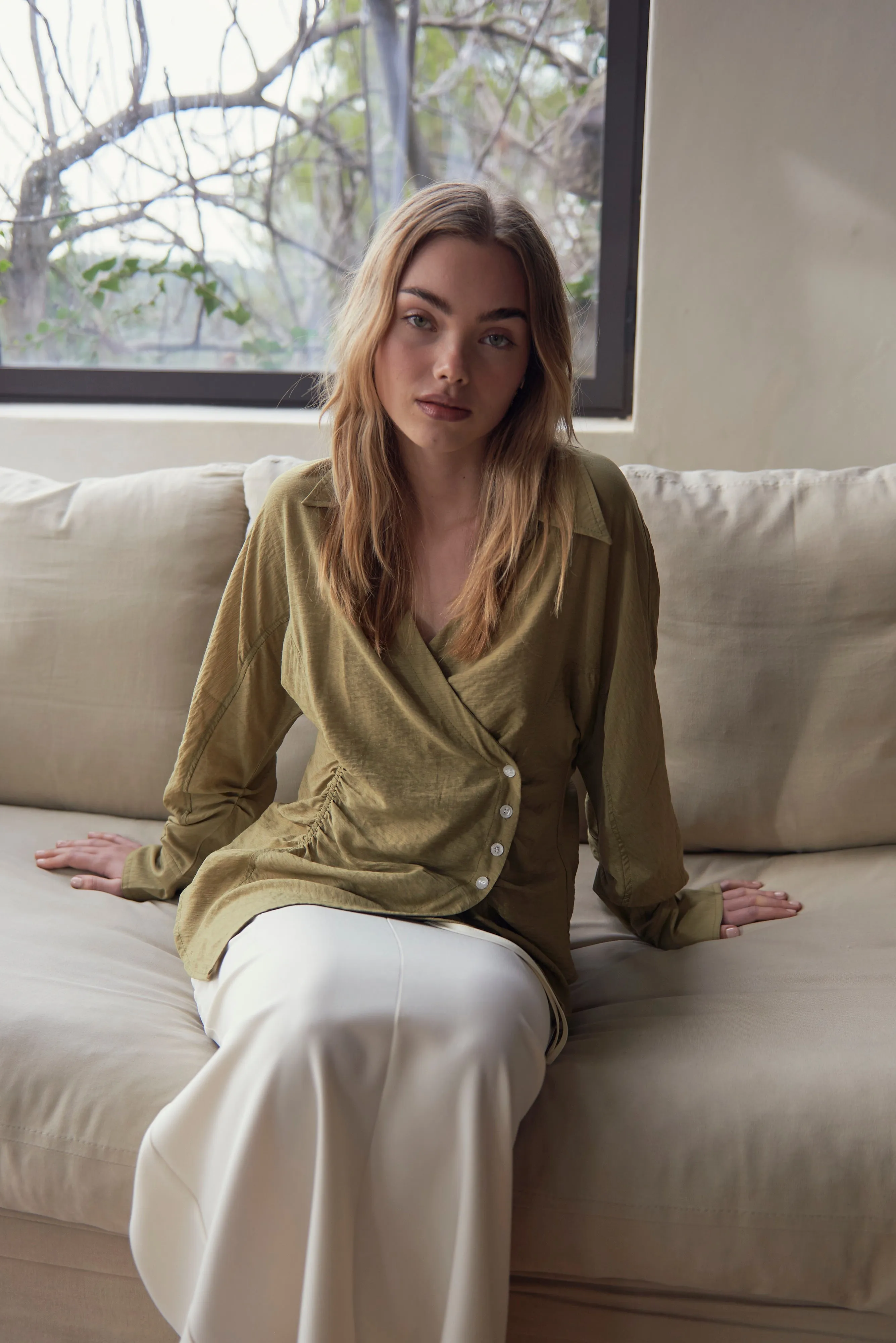 FLORA BLOUSE GREEN