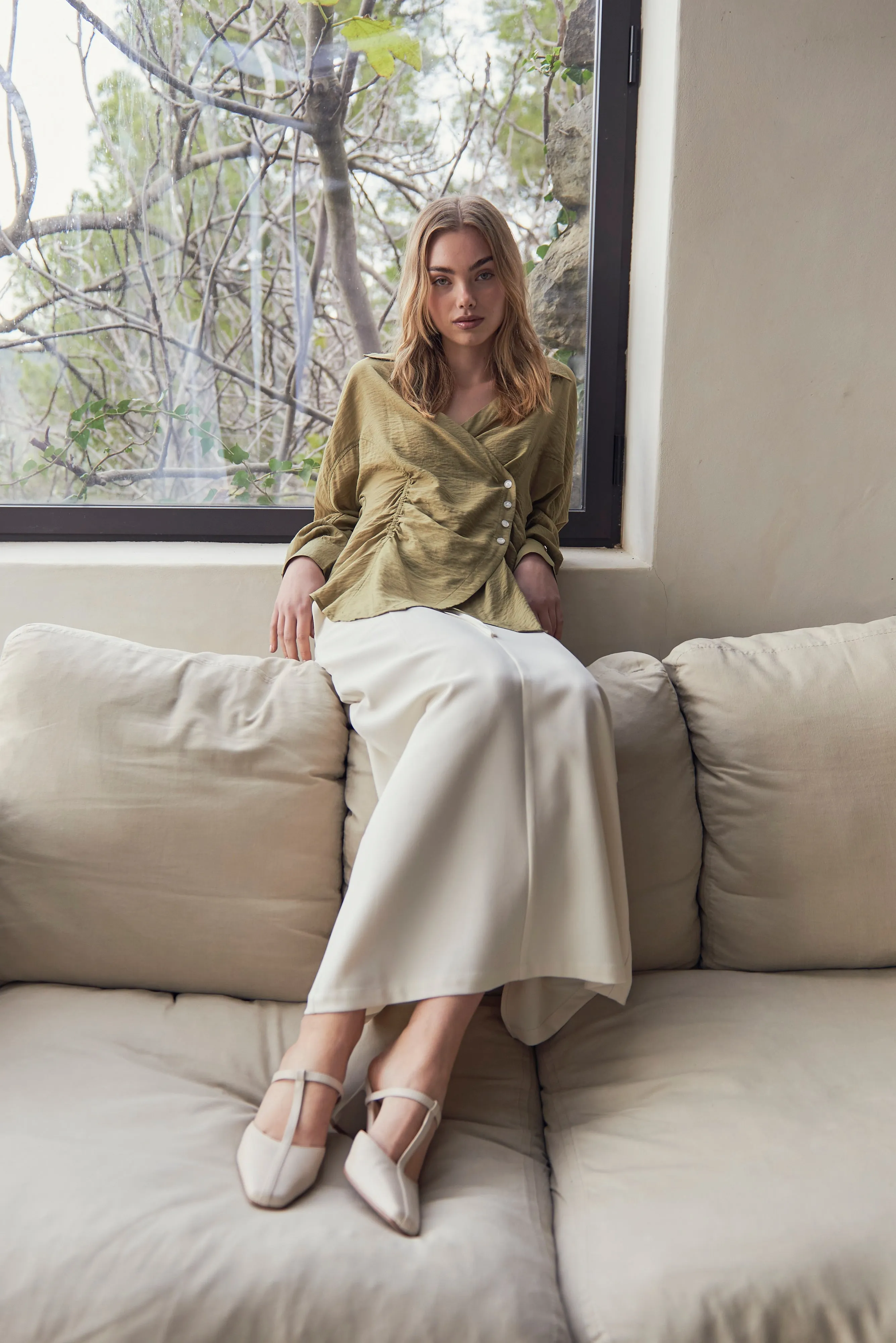 FLORA BLOUSE GREEN