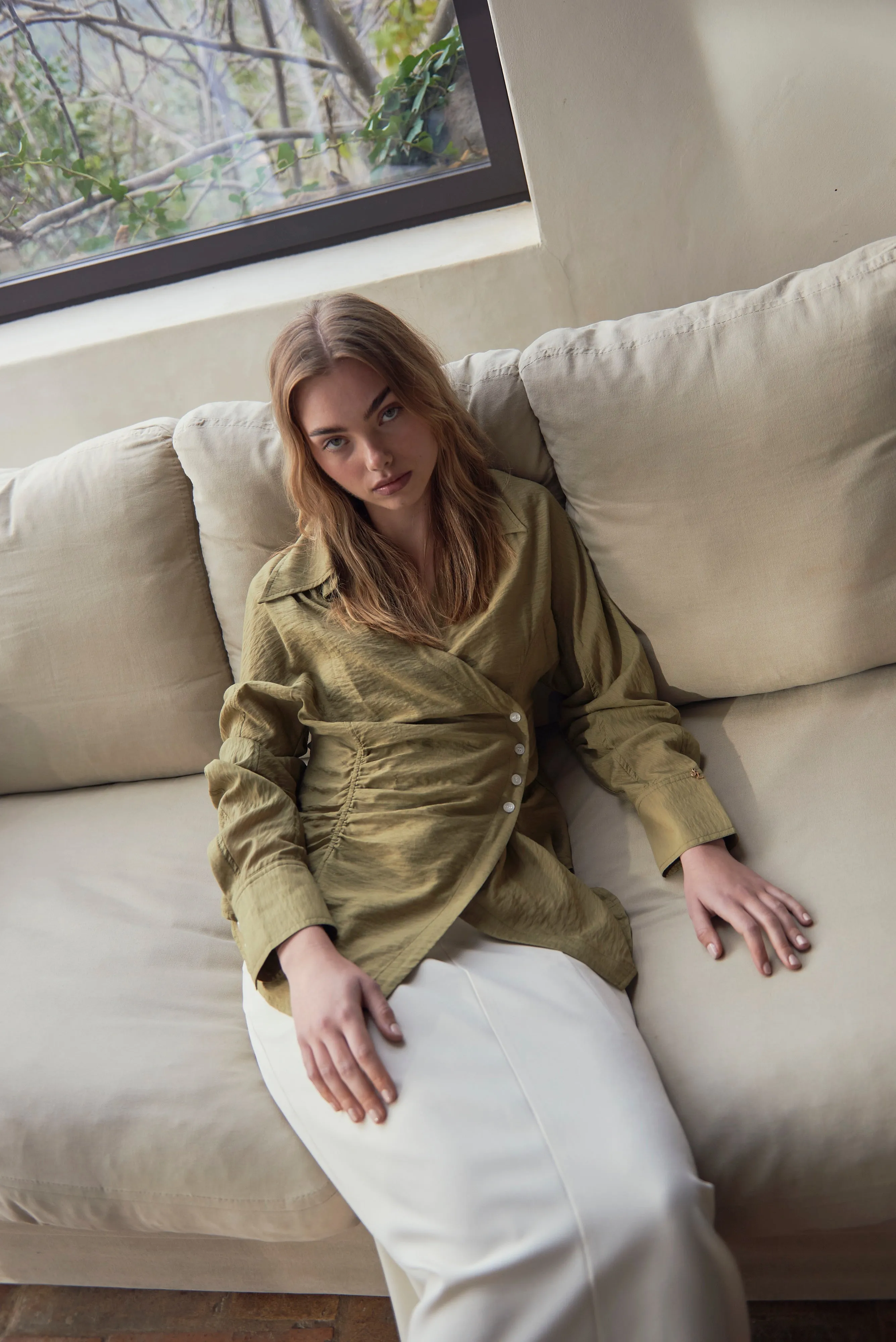 FLORA BLOUSE GREEN