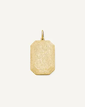 Florentine Finish Emerald Cut Pendant