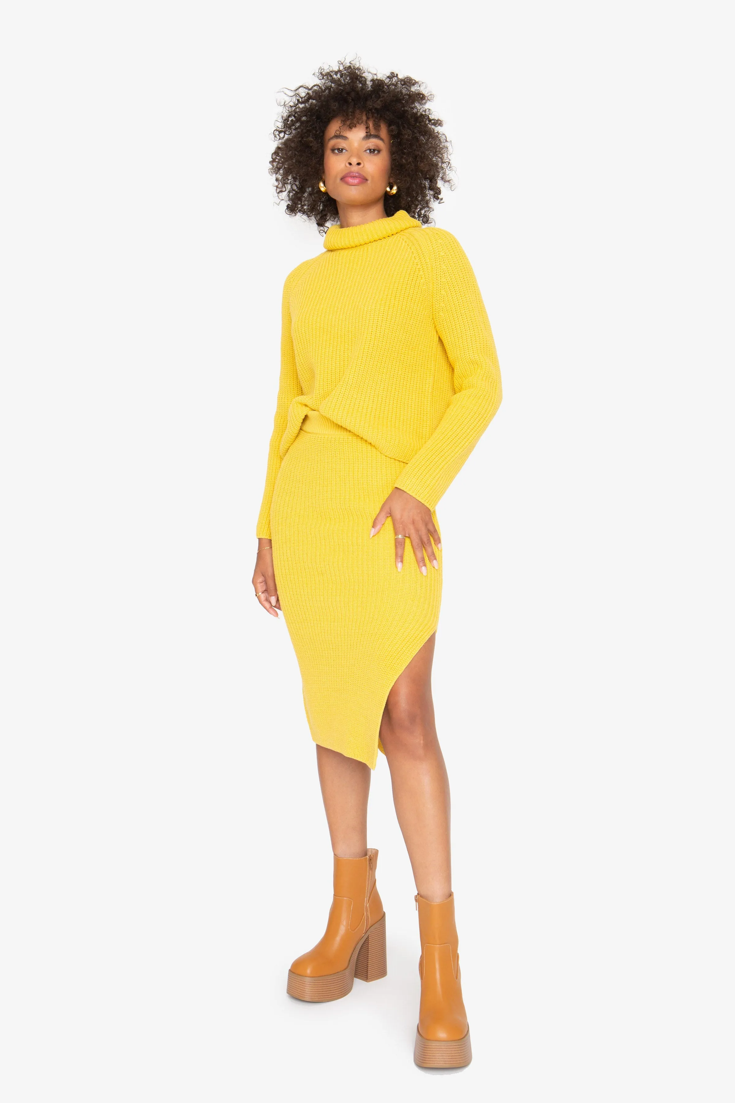 Gia Turtleneck - Celery