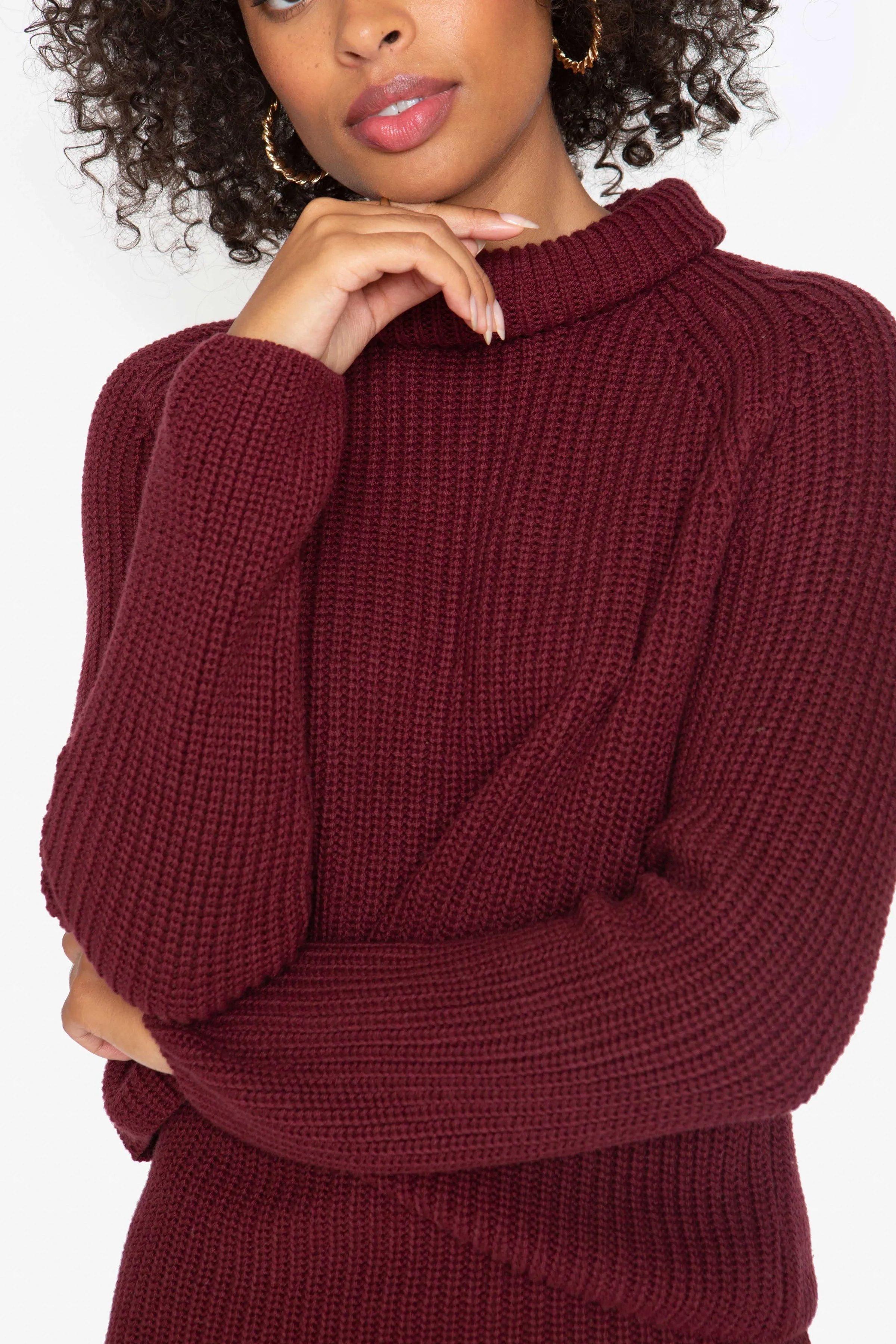 Gia Turtleneck - Wine