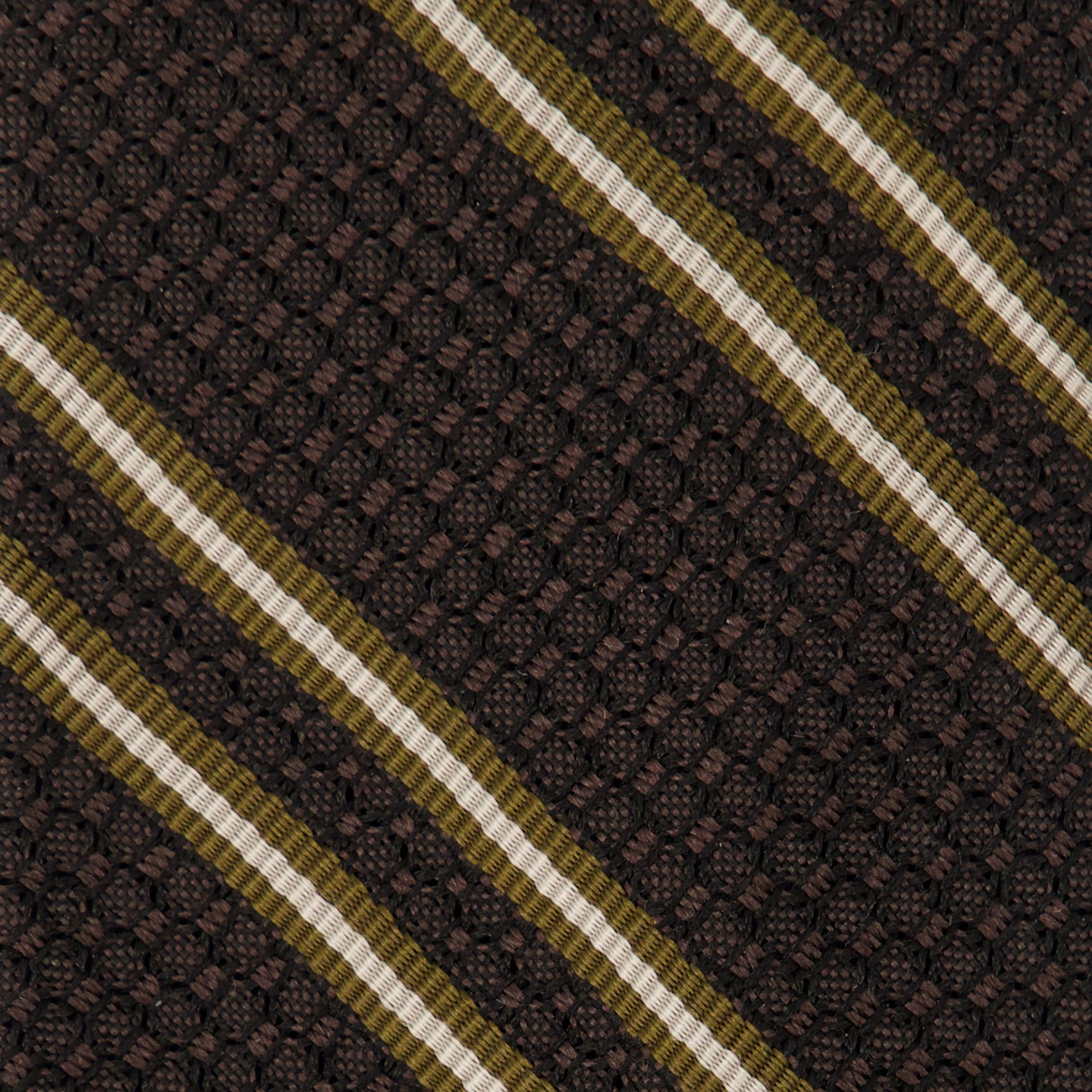 Grenalux Stripe Chocolate Brown Tie