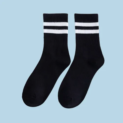 GRW Unisex Socks Breathable Soft Elastic Elegant Casual Striped Socks