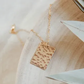 Hammered Rectangle Necklace {Pre-Order}