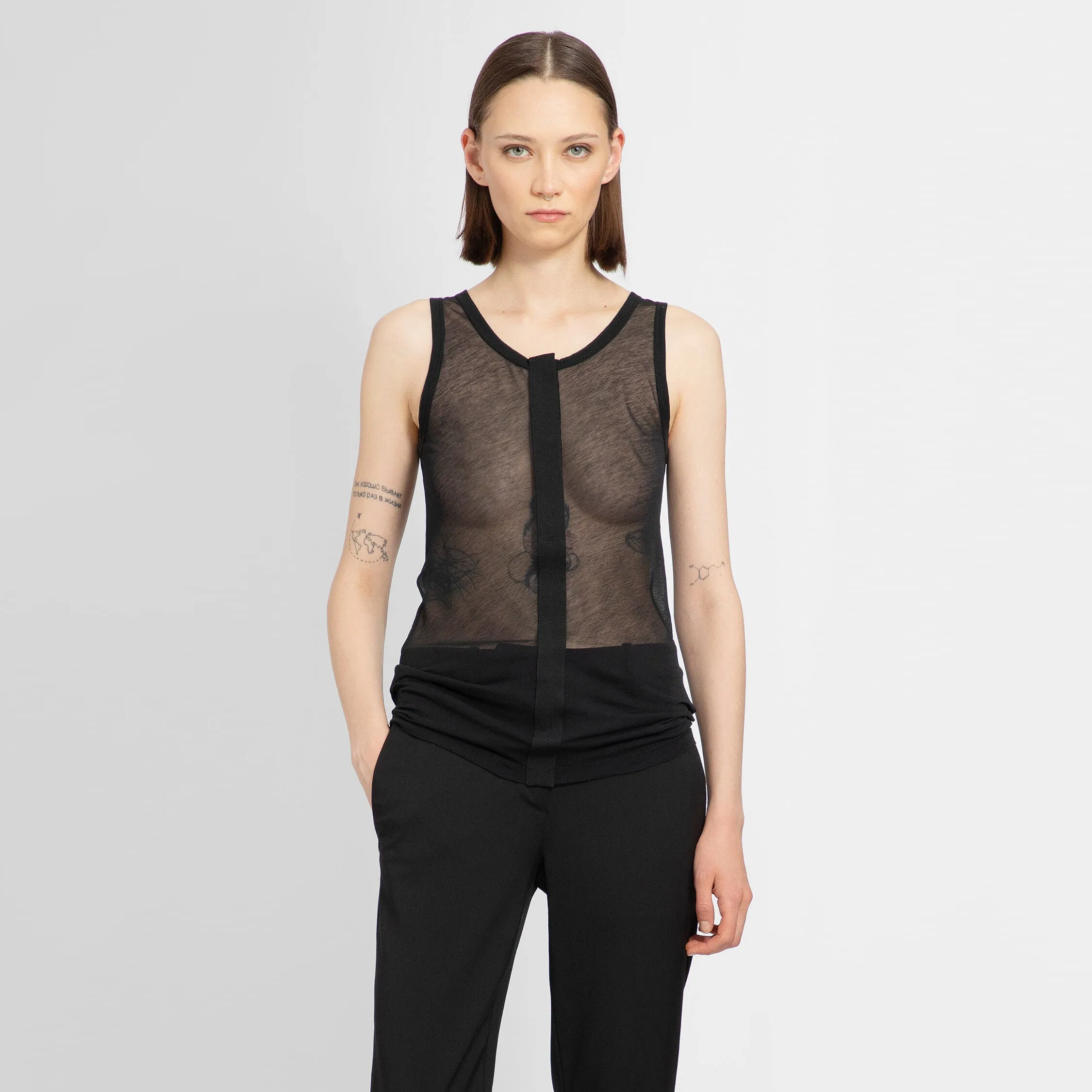 HELMUT LANG WOMAN BLACK TOPS