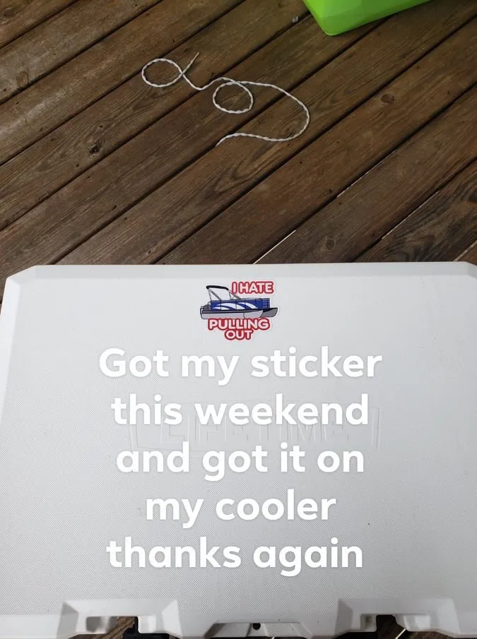 I hate pulling out pontoon boat sticker
