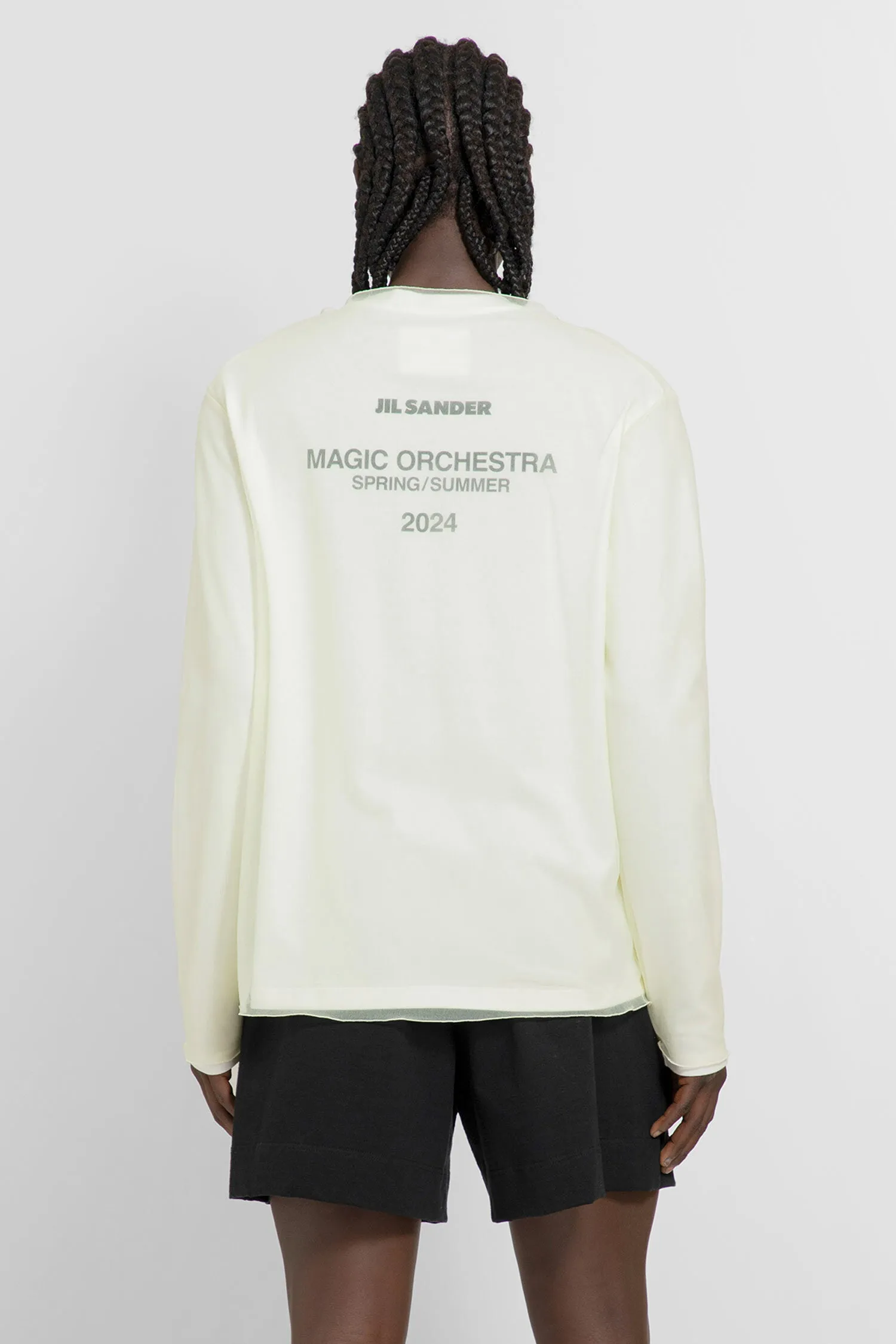JIL SANDER MAN GREEN T-SHIRTS & TANK TOPS