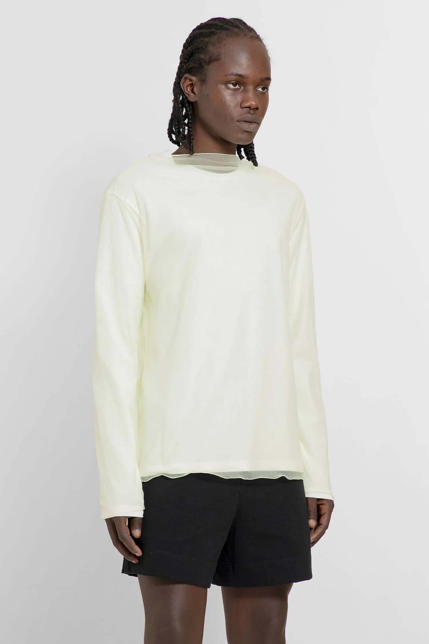 JIL SANDER MAN GREEN T-SHIRTS & TANK TOPS