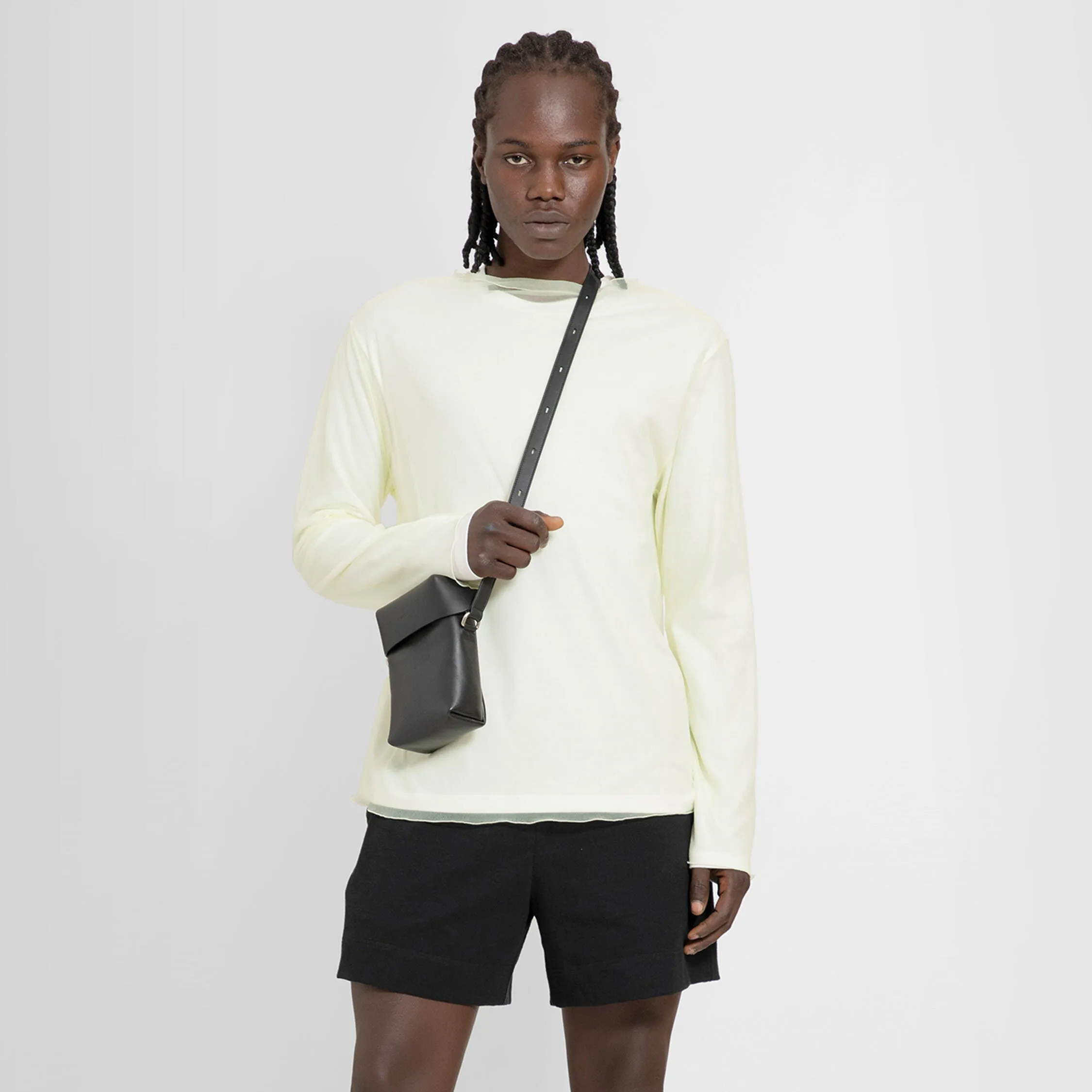 JIL SANDER MAN GREEN T-SHIRTS & TANK TOPS