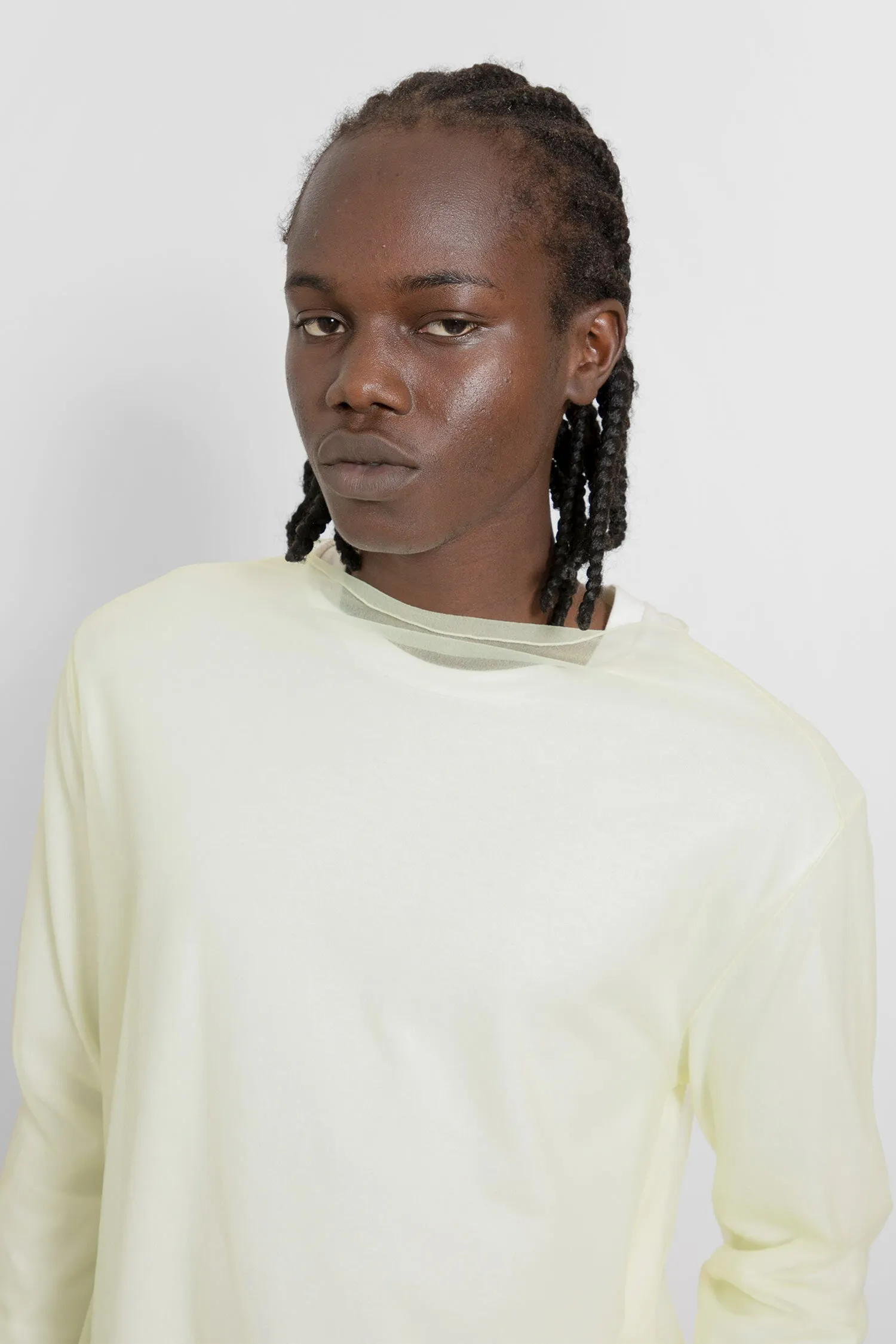 JIL SANDER MAN GREEN T-SHIRTS & TANK TOPS