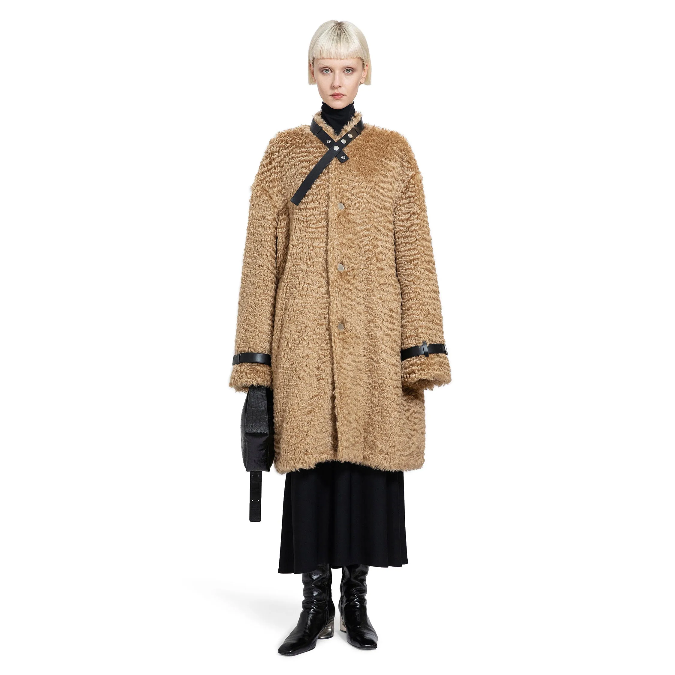 JIL SANDER WOMAN BROWN COATS