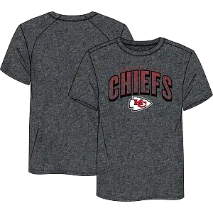 Kansas City Chiefs CHARCOAL HEATHER FADED DOT Tee - FANATICS