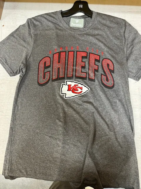 Kansas City Chiefs CHARCOAL HEATHER FADED DOT Tee - FANATICS