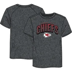 Kansas City Chiefs CHARCOAL HEATHER FADED DOT Tee - FANATICS