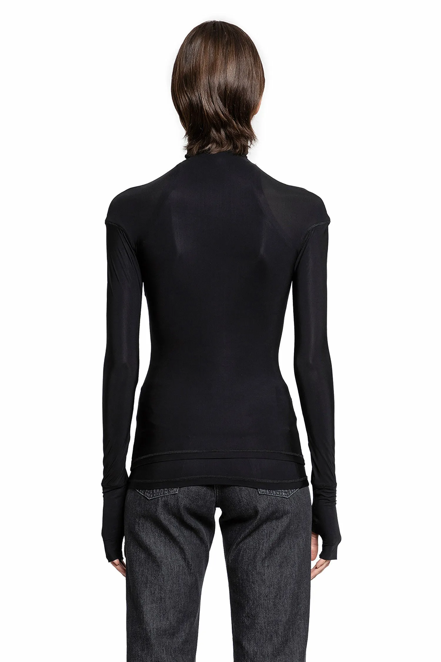 KNWLS WOMAN BLACK T-SHIRTS & TANK TOPS