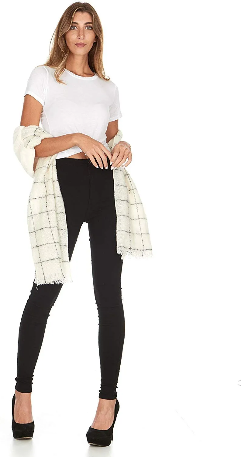 Laundry By Shelli Segal Womenâ€™s Faux Fur Scarf Wrap Shawl Soft Warm Large Fall Winter Fashion Scarves for Ladies