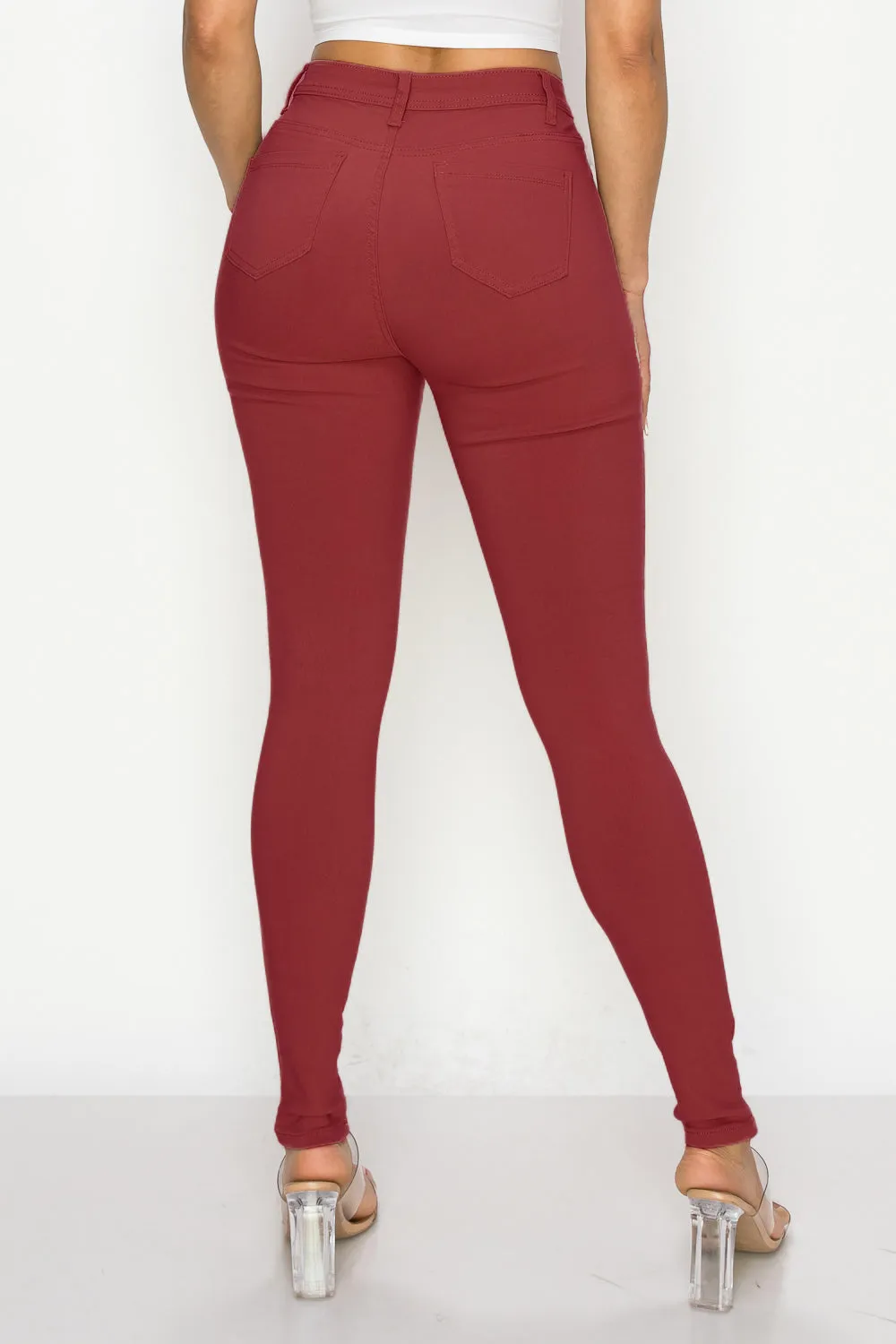 LV-300 GARNET HIGH WAISTED COLORED JEANS