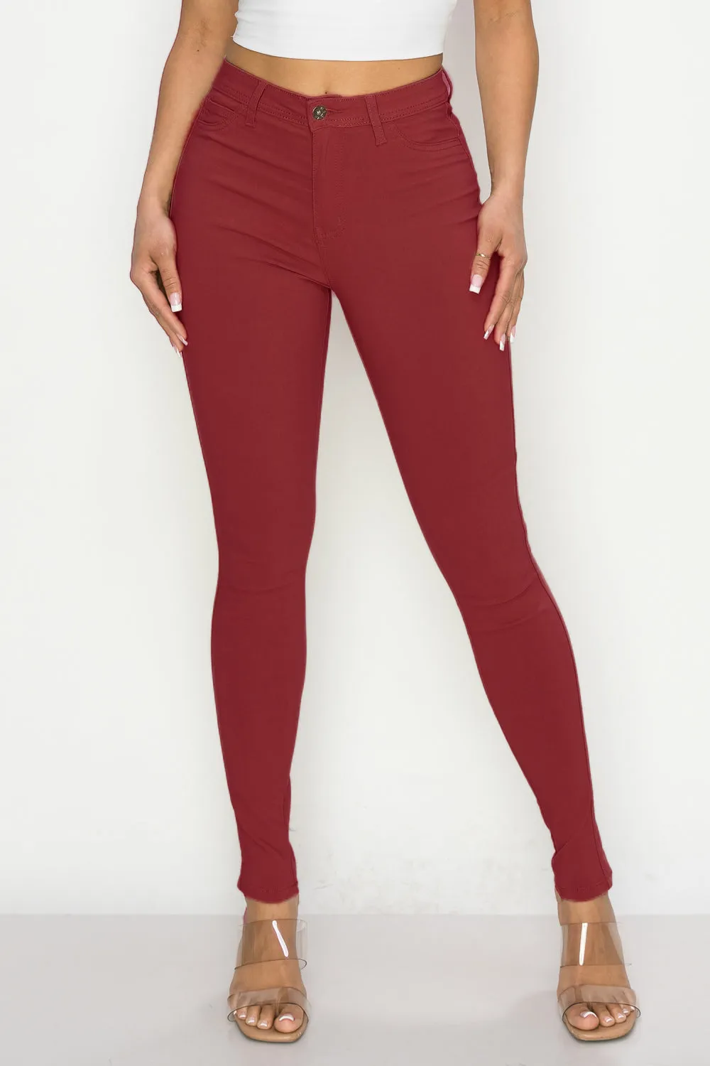 LV-300 GARNET HIGH WAISTED COLORED JEANS