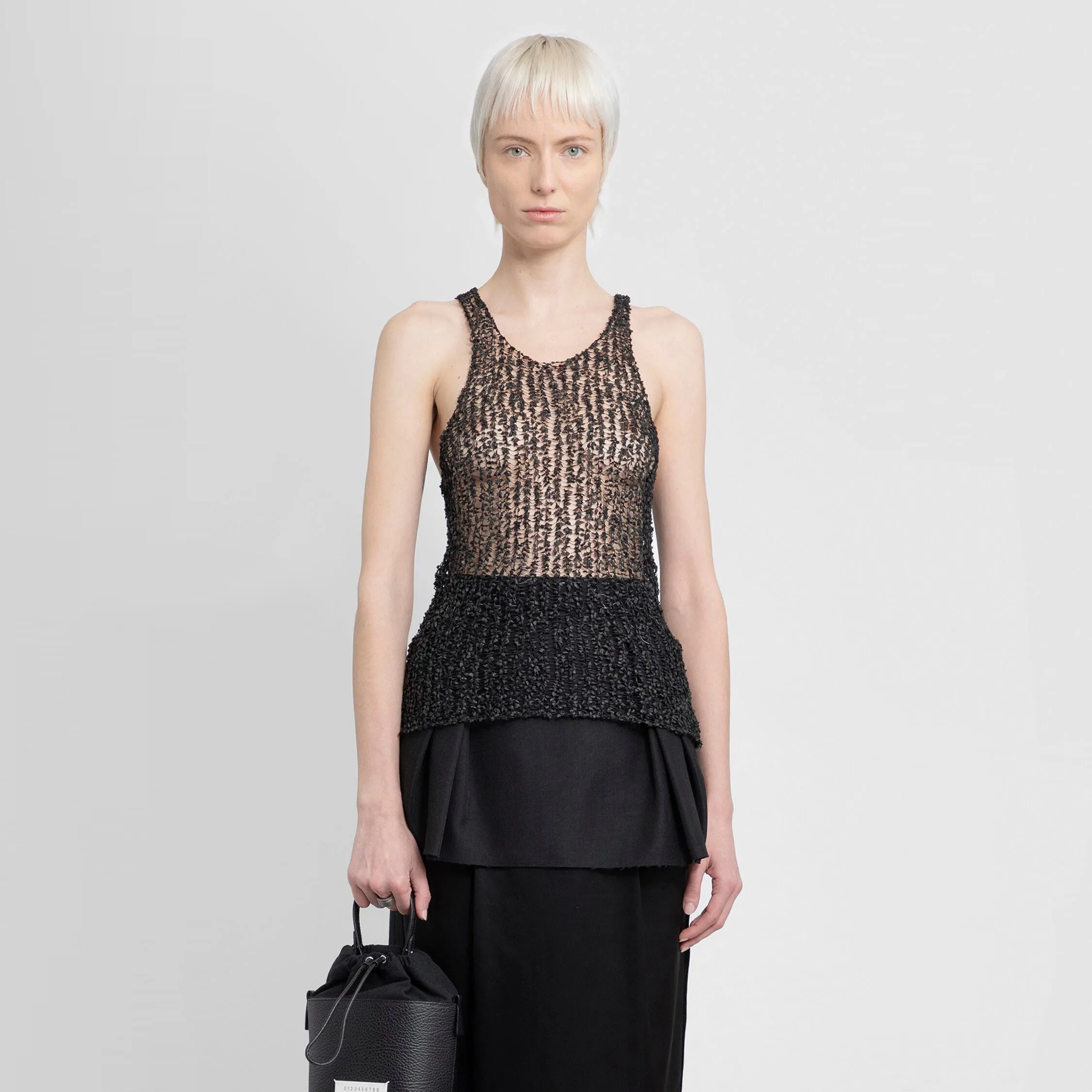 MAISON MARGIELA WOMAN BLACK TOPS