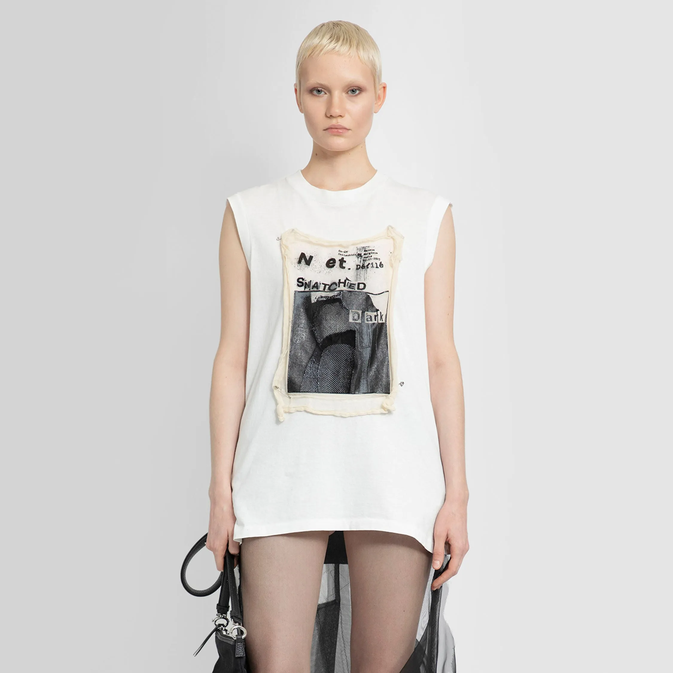 MAISON MARGIELA WOMAN WHITE T-SHIRTS & TANK TOPS