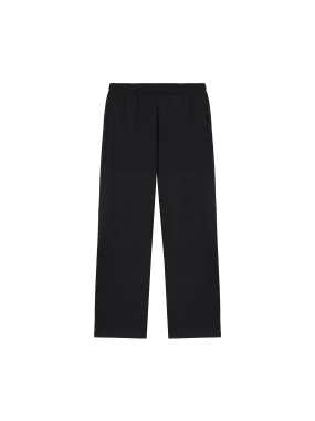 Mens Recycled Wool Jersey Wide-Leg Track Pants—black