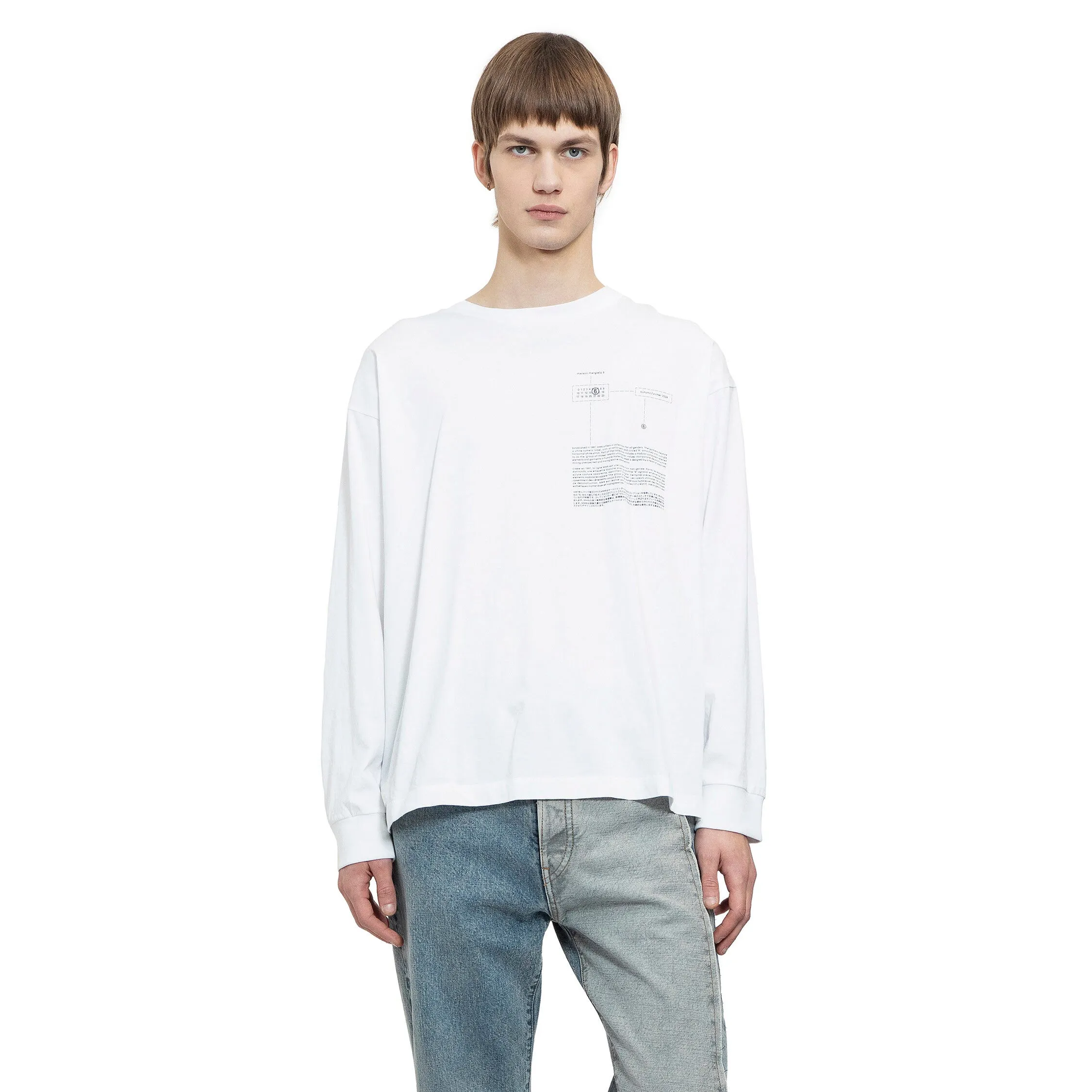 MM6 MAISON MARGIELA MAN WHITE T-SHIRTS & TANK TOPS